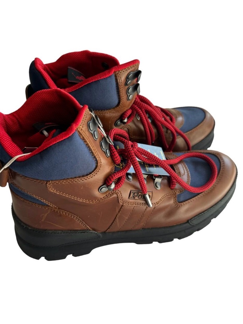 Polo by Ralph Lauren Men's Oslo Brown and Red Boots